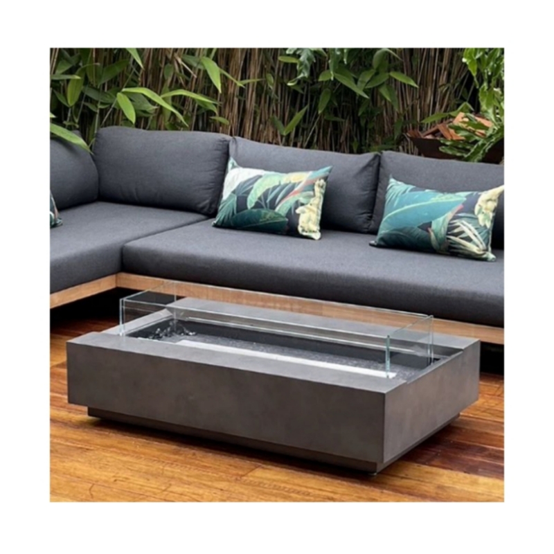Outdoor Furniture Fire Pit - Moderner Corten-Stahl-Gasfeuerkorb für den Außenbereich –