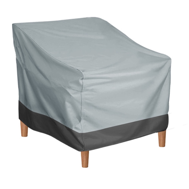 Outdoor Furniture Grey - Terrassenstuhl-Abdeckung aus Oxford-Gewebe, wasserabweisend, mit silberner