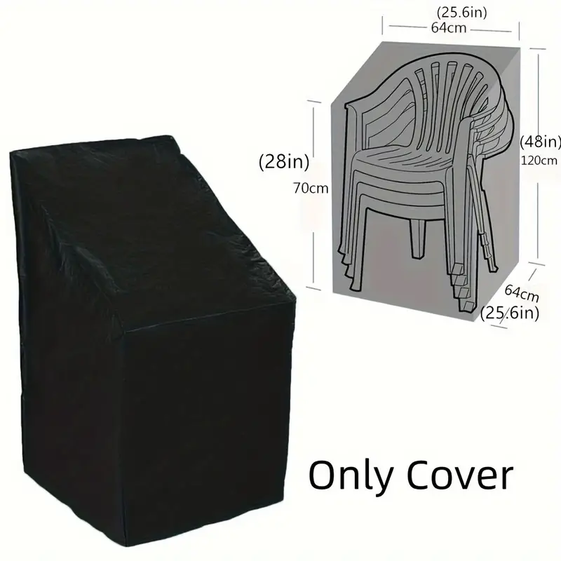Outdoor Furniture Varnish - Robuste Stapelbare Stuhlabdeckung, Wasserdicht Staubdicht Regenbeständig,