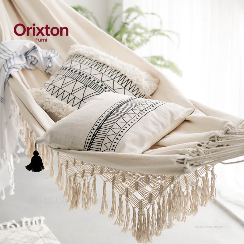 Outdoor Furniture Quality Brands - Große 2-Personen-Hängematte im Boho-Stil, brasilianische Makramee-Hängematte