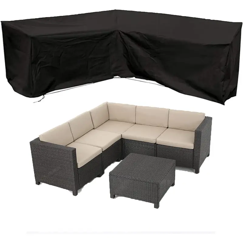 Outdoor Furniture Varnish - Anti-UV L-förmige Outdoor-Sofa-Abdeckung Wasserdicht Winddicht Langlebiger