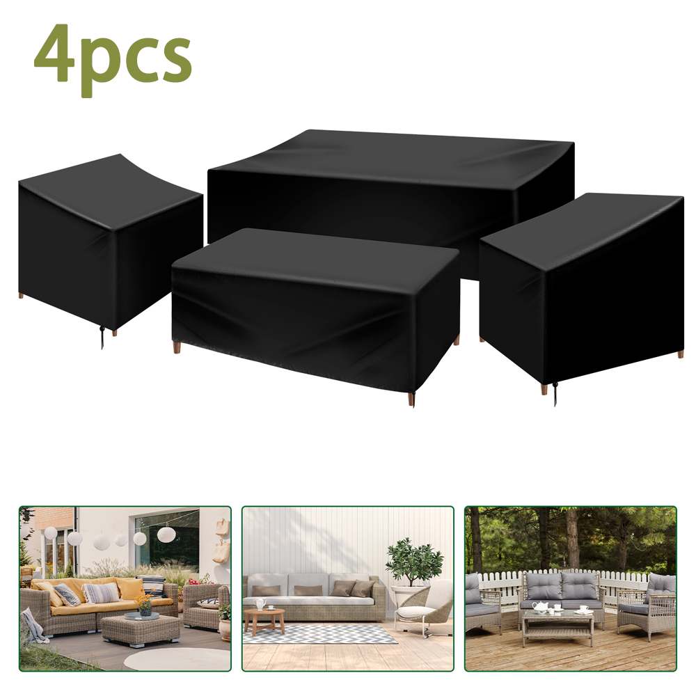 Outdoor Furniture Varnish - 4-teiliges Abdeckungsset für Terrassenmöbel, robuste, wasserdichte