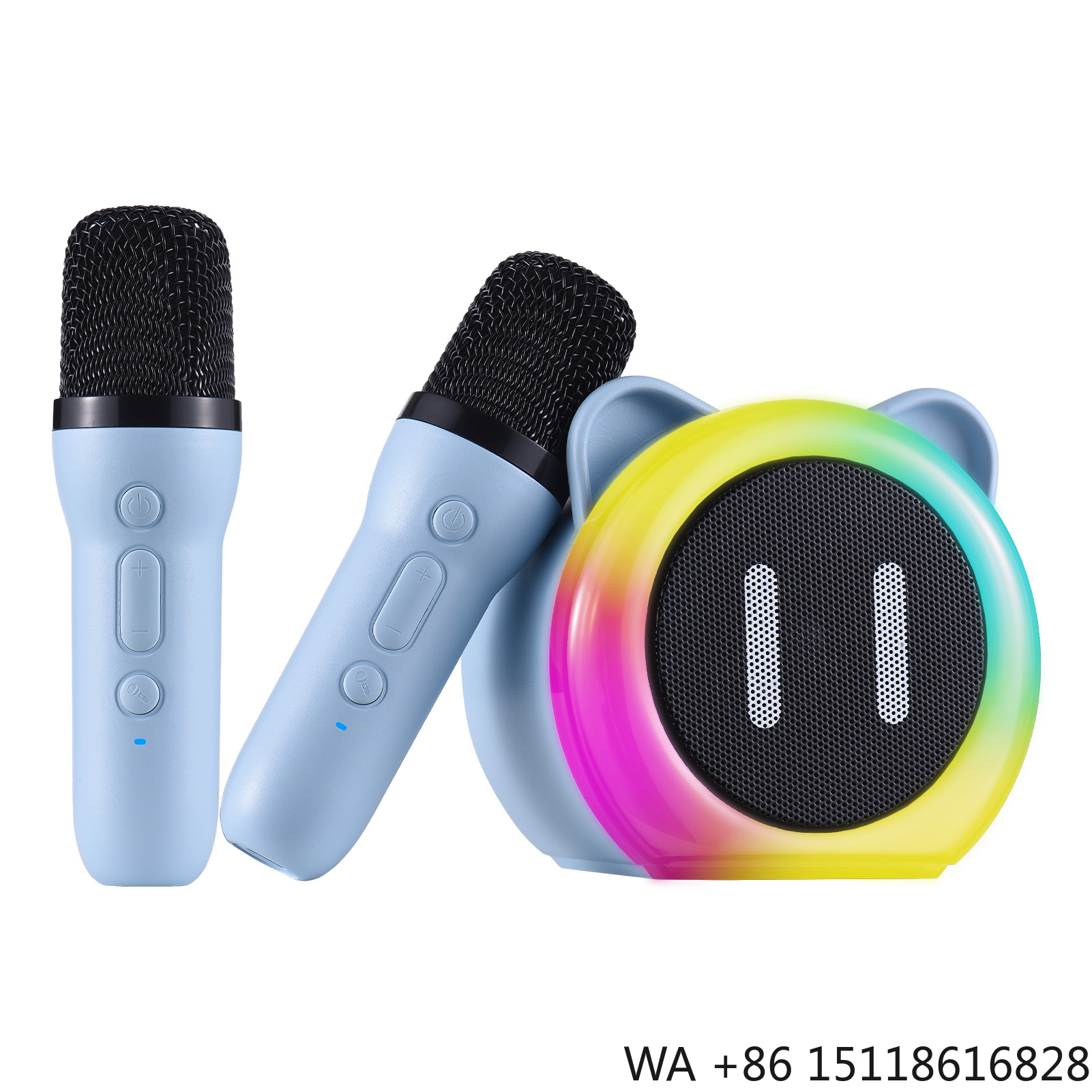 Outdoor Furniture Set - Karaoke-Maschine mit 2 Kabellosen Mikrofonen BT-Mikrofon