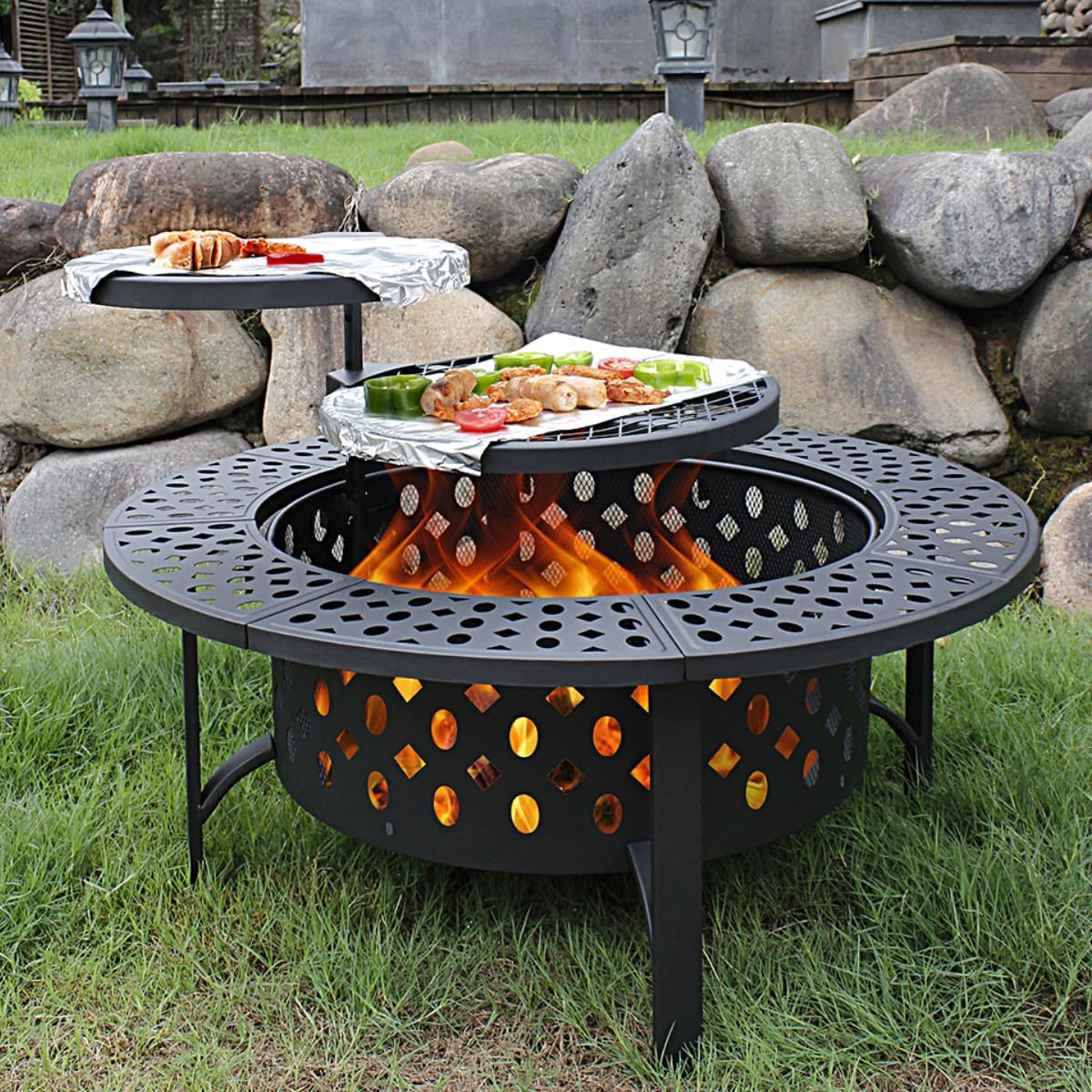 Extra großer Holzfeuertisch mi – Outdoor Furniture Fire Pit Bewertung und Preis