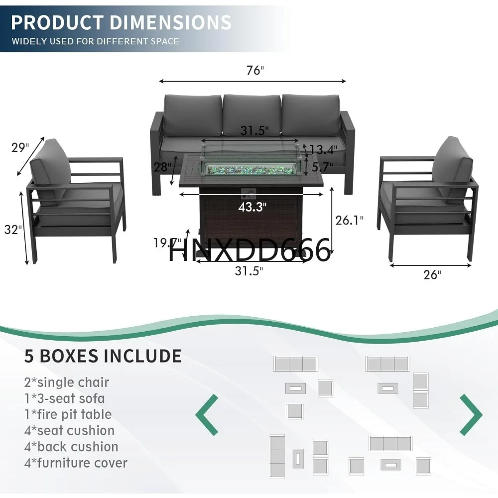 Gartenmöbel-Set mit Feuerstell – Outdoor Furniture Fire Pit Bewertung und Preis