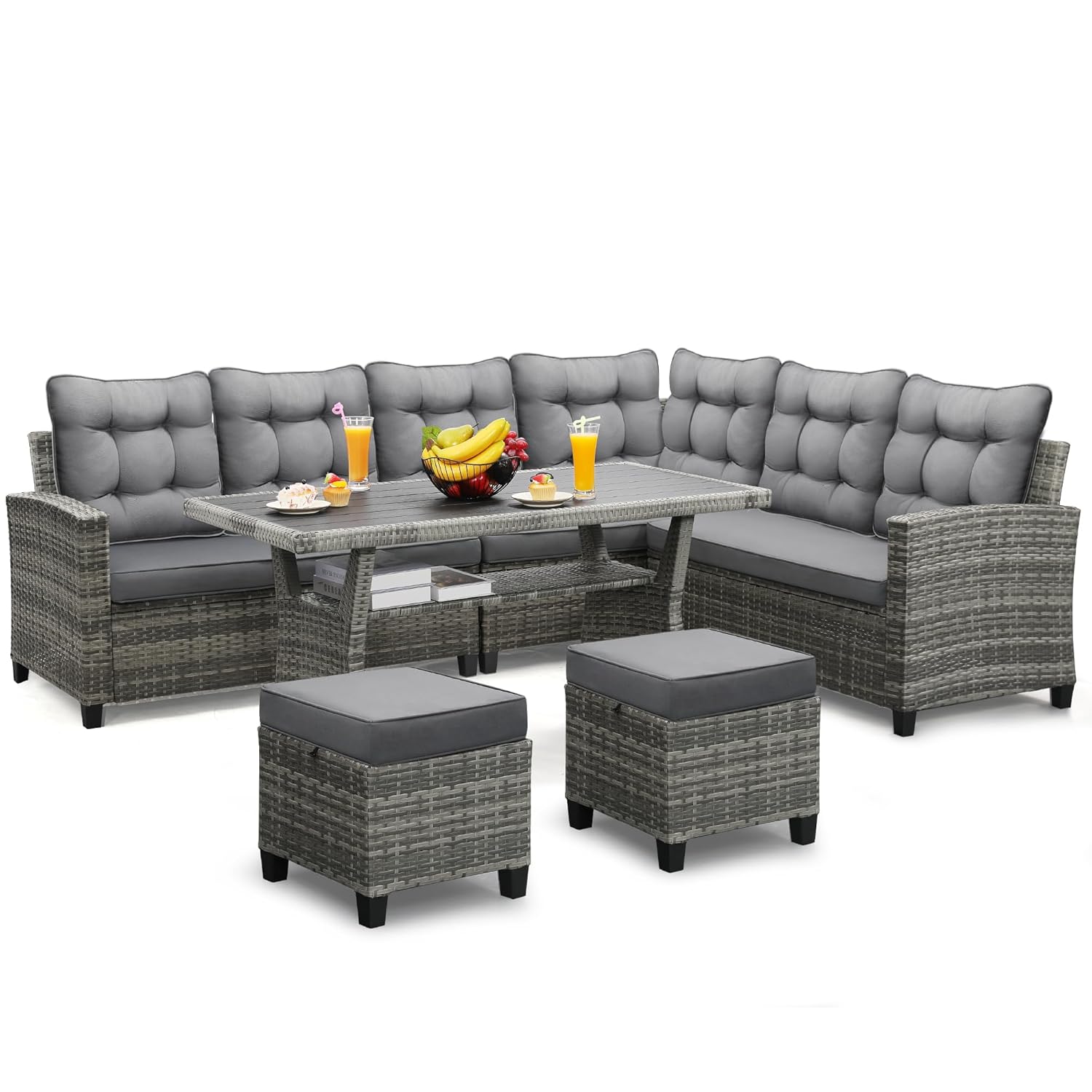 6-teiliges Terrassenmöbel-Set, – Outdoor Furniture Grey Bewertung und Preis