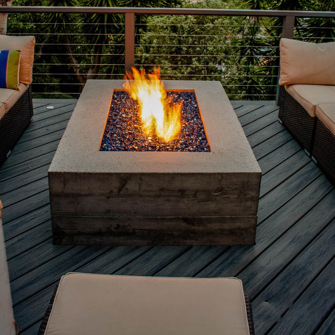 Moderner Corten-Stahl-Gasfeuer – Outdoor Furniture Fire Pit Bewertung und Preis