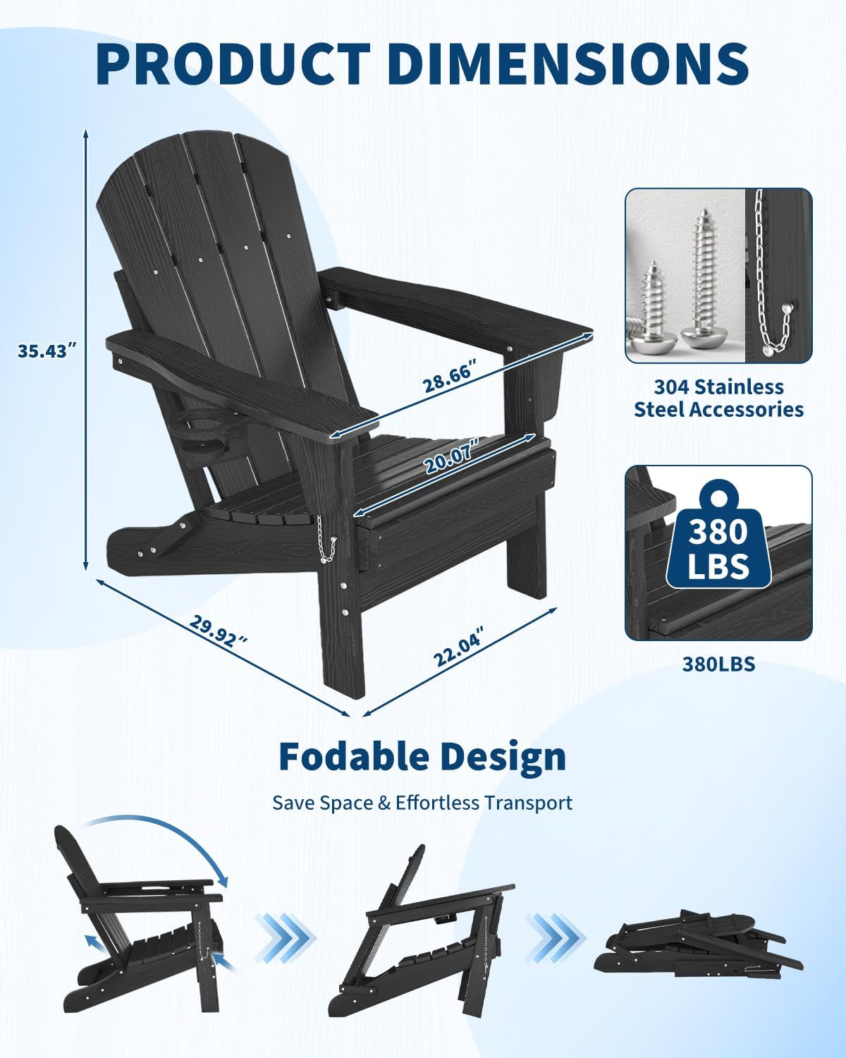 Klappbarer Adirondack-Stuhl au – Outdoor Furniture Fire Pit Bewertung und Preis
