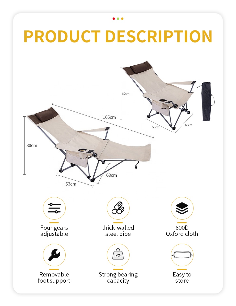 Tragbarer Klappbarer Liegestuh – Outdoor Furniture Set Bewertung und Preis
