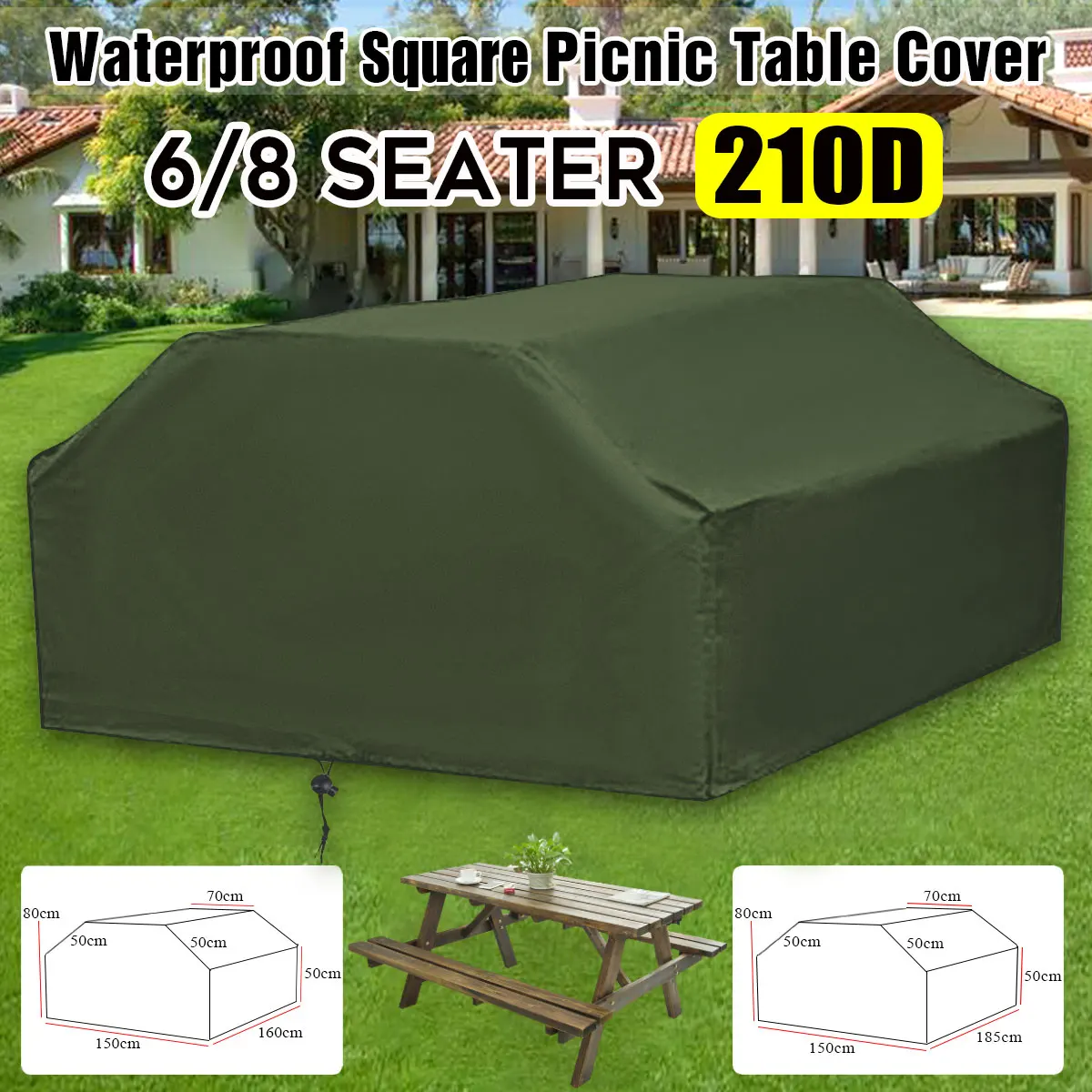 210d für 6/8 Sitzer Picknick t – Outdoor Furniture Grey Bewertung und Preis
