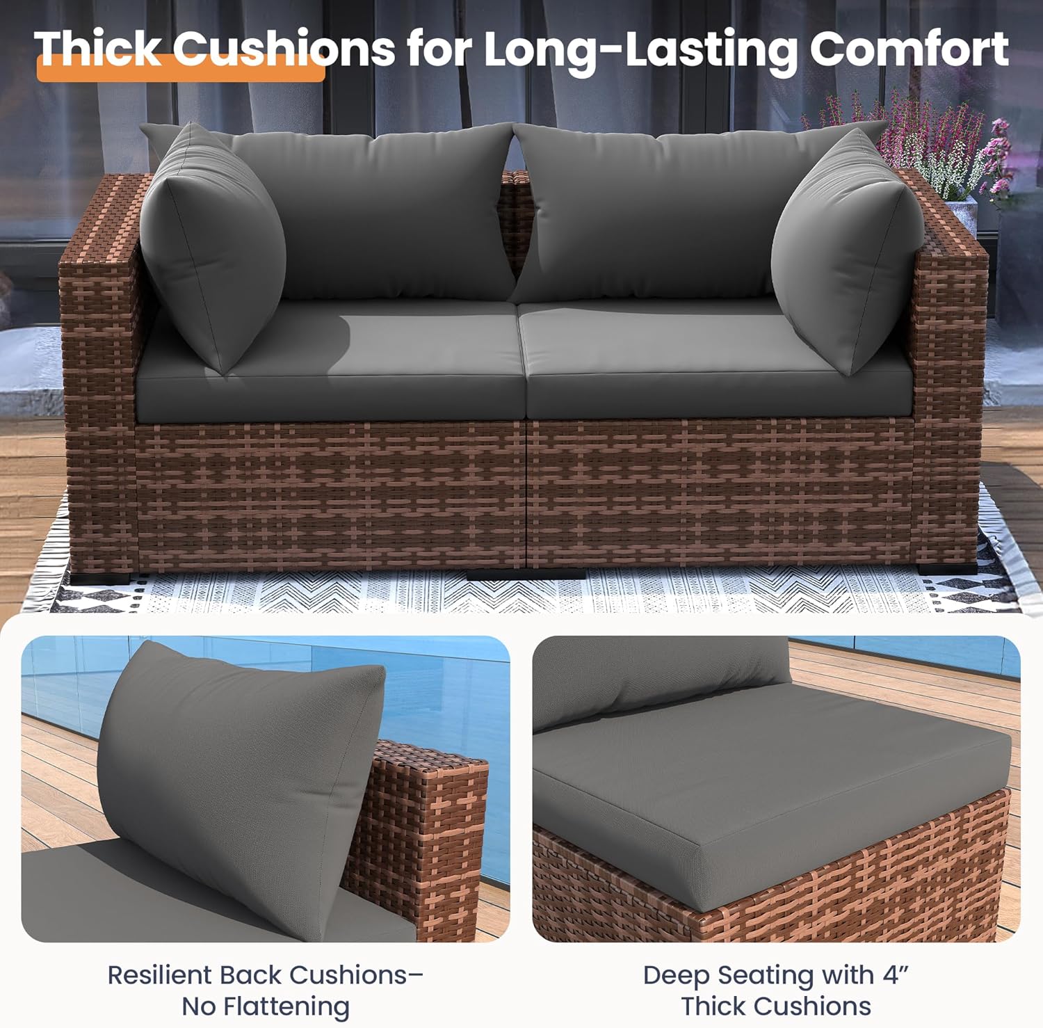 5-teiliges Outdoor-Sofa-Set mi – Outdoor Furniture Fire Pit Bewertung und Preis