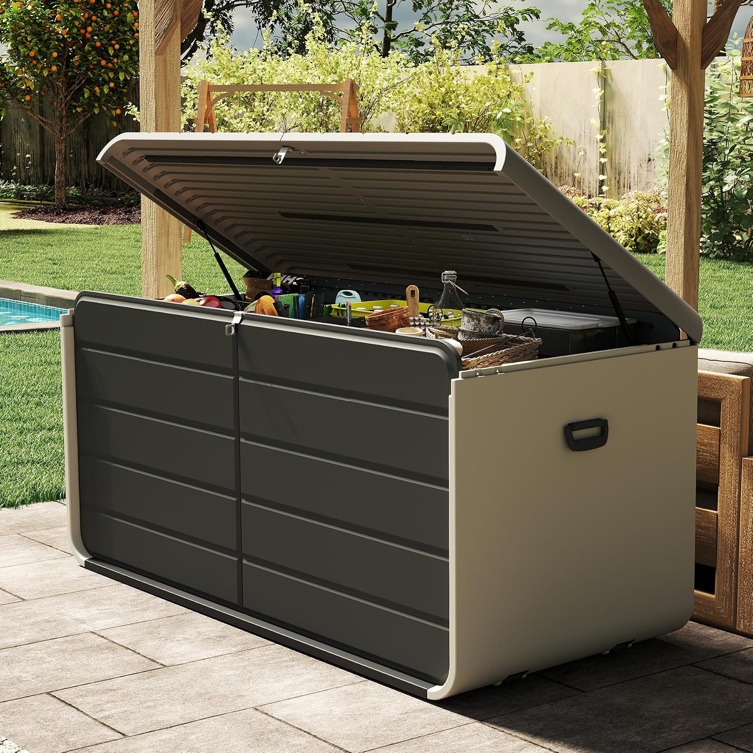 Innen- und Außen-Aufbewahrungs – Outdoor Furniture Bench Bewertung und Preis