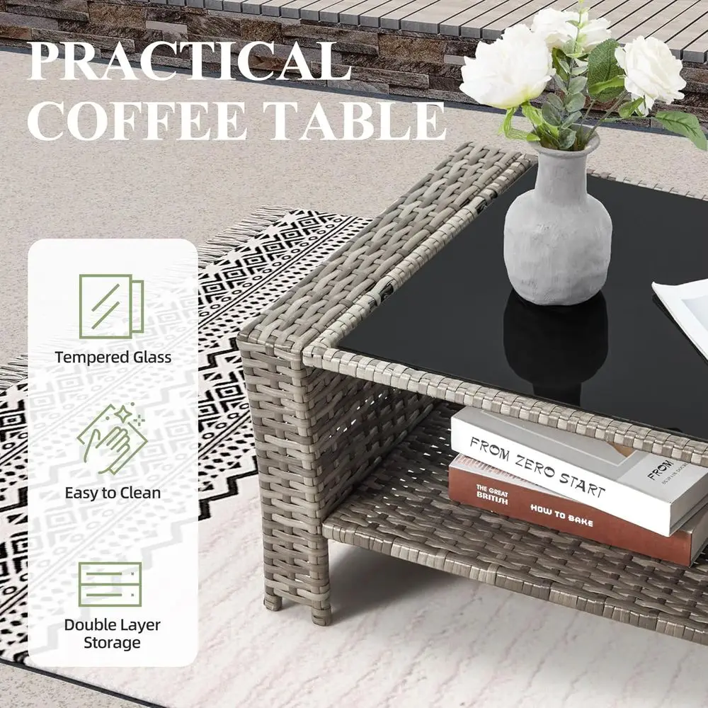 6-teiliges Gartenmöbel-Set mit – Outdoor Furniture Grey Bewertung und Preis