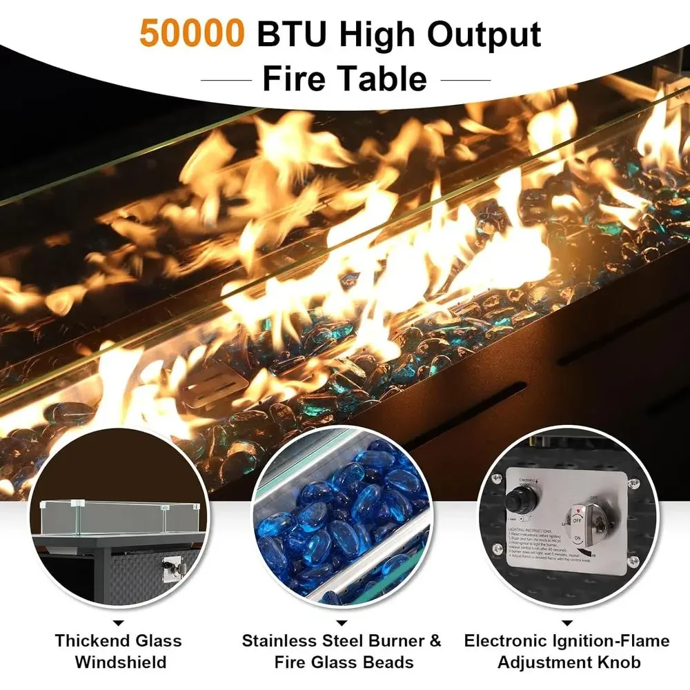 8-teiliges Gartenmöbel-Set mit – Outdoor Furniture Fire Pit Bewertung und Preis