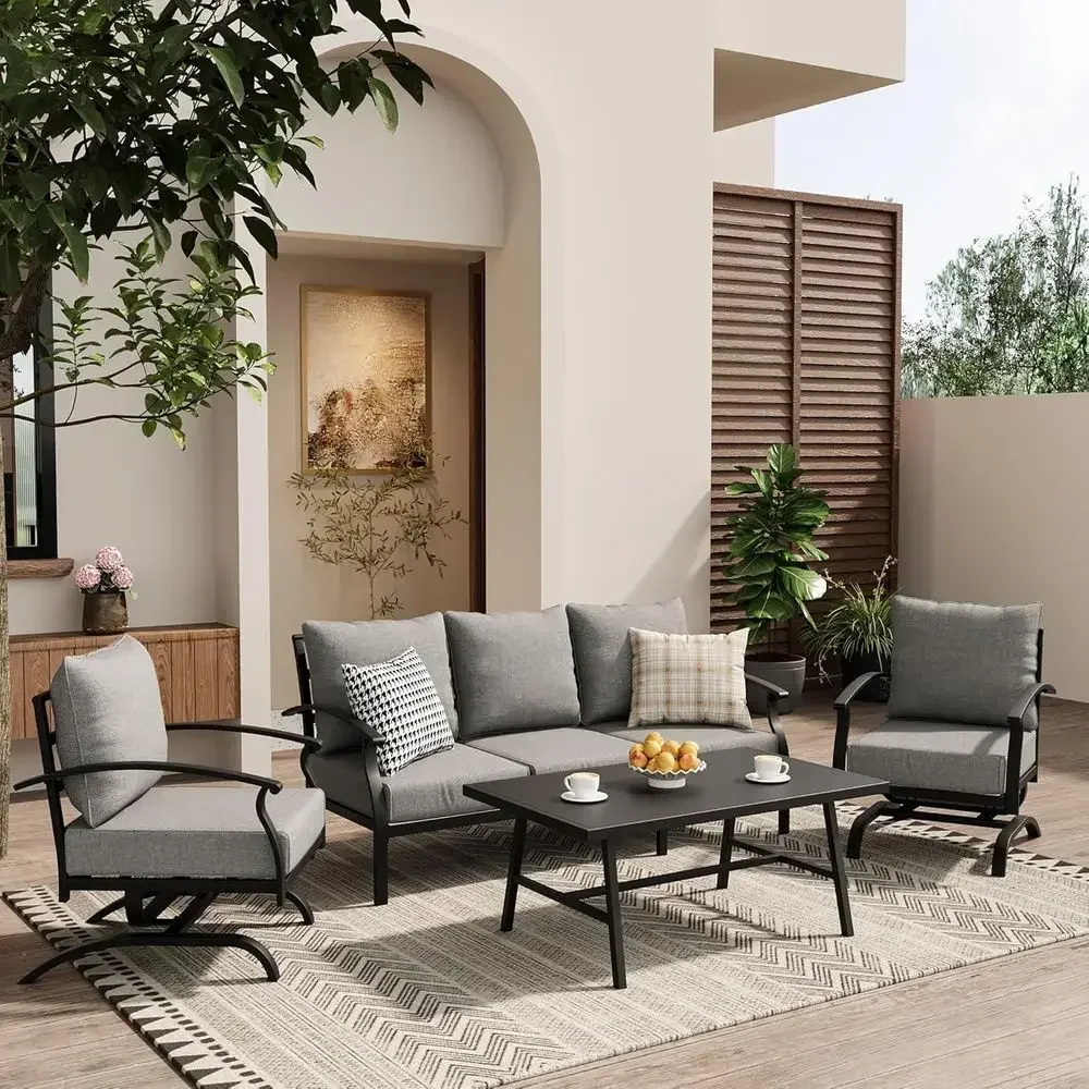 Graues Outdoor-Metall-Gartenmö – Outdoor Furniture Grey Bewertung und Preis