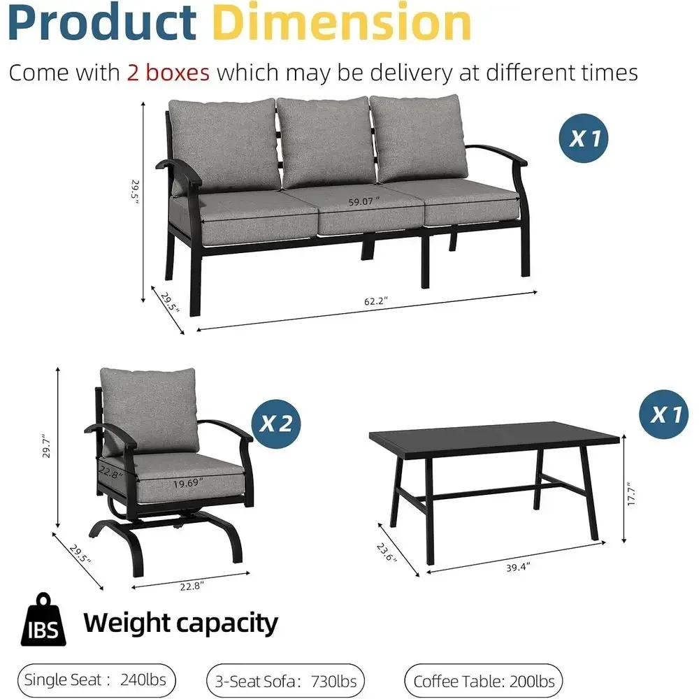 Graues Outdoor-Metall-Gartenmö – Outdoor Furniture Grey Bewertung und Preis