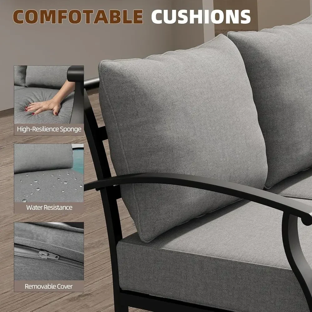 Graues Outdoor-Metall-Gartenmö – Outdoor Furniture Grey Bewertung und Preis