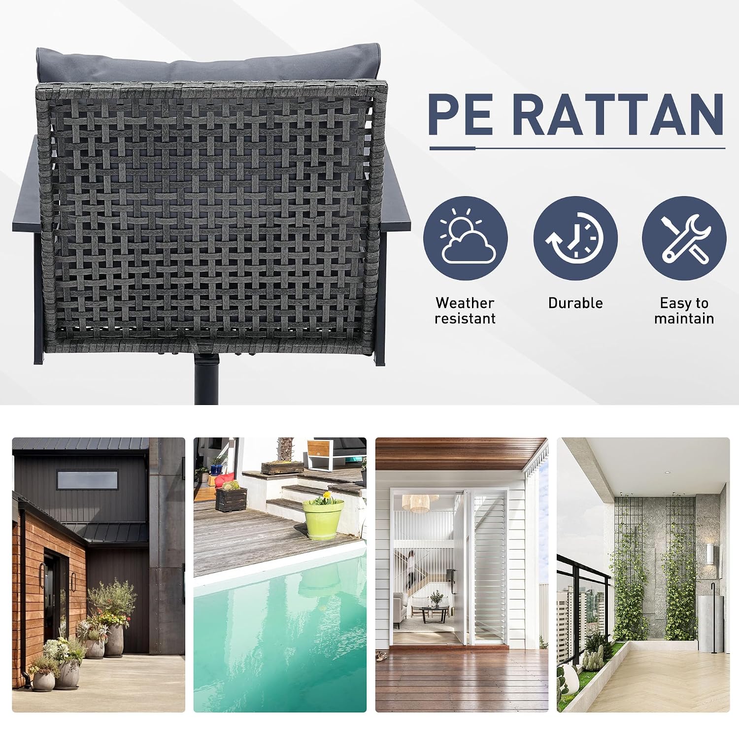 3-teiliges Set aus drehbaren R – Outdoor Furniture Set Bewertung und Preis