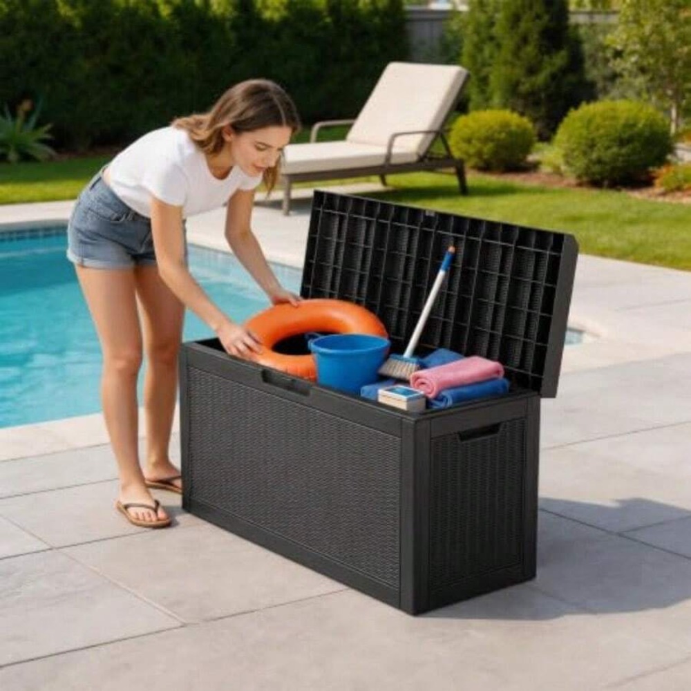 Outdoor-Aufbewahrungsbox, wass – Outdoor Furniture Cushion Bewertung und Preis