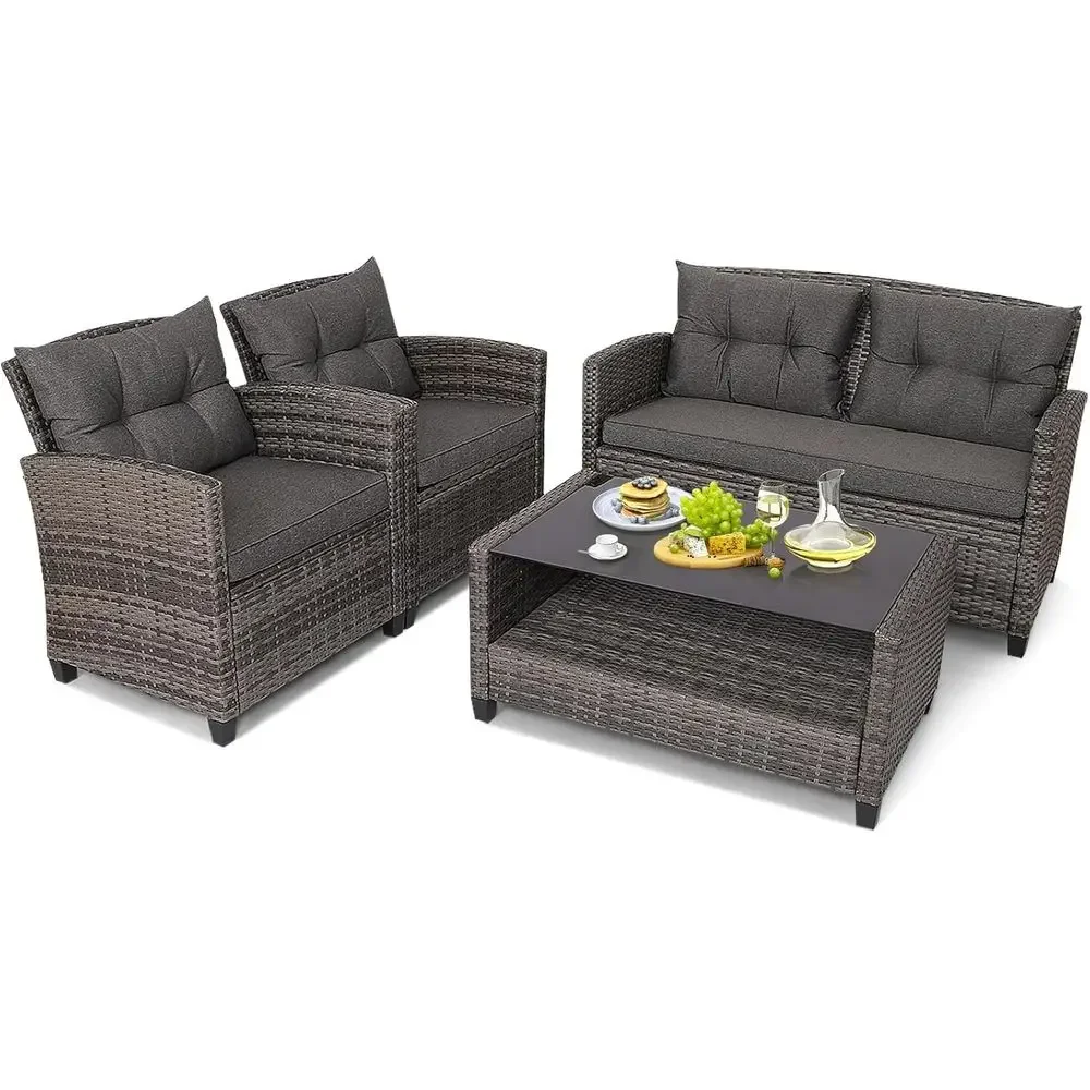 Graues Outdoor-Gartenmöbel-Set – Outdoor Furniture Grey Bewertung und Preis