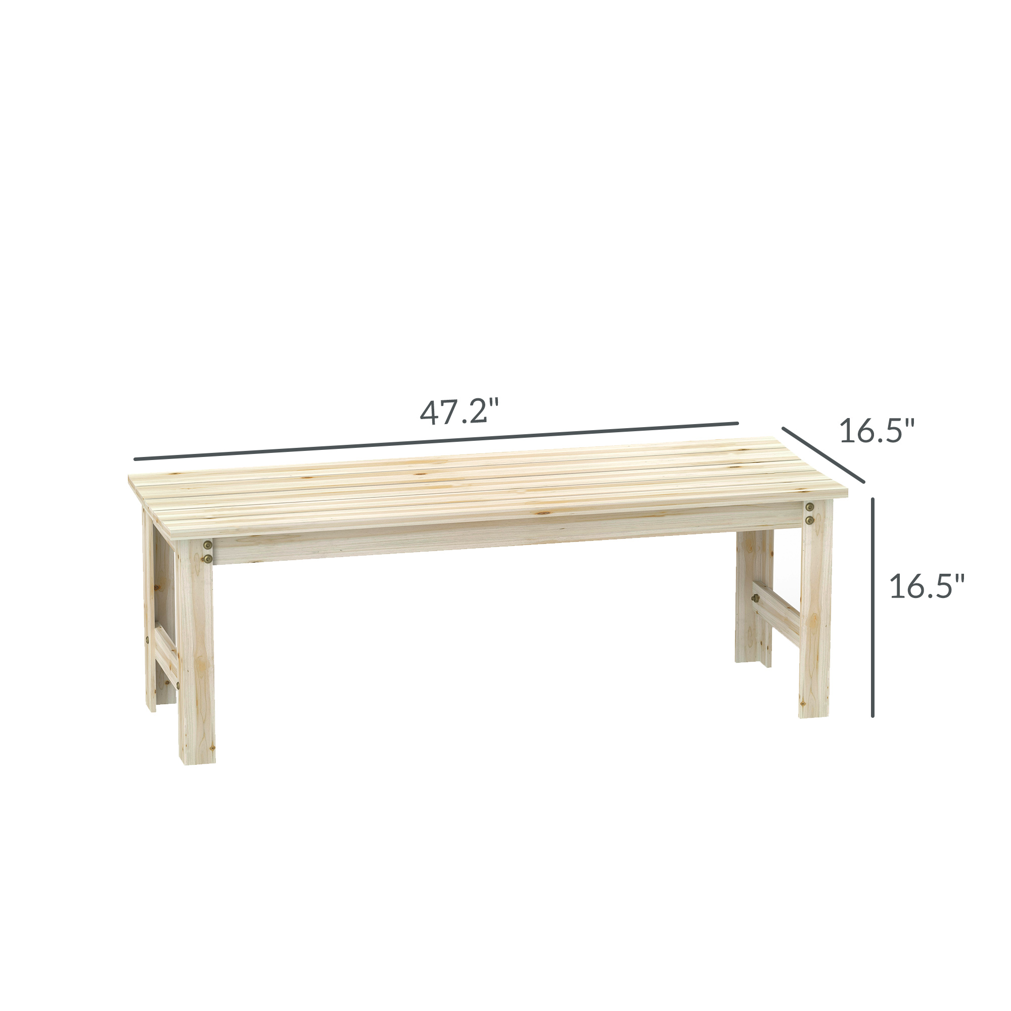 2-Sitzer Holz-Gartenbank, Latt – Outdoor Furniture Bench Bewertung und Preis