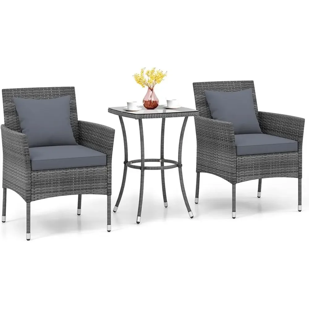 Graues 3-teiliges Terrassenmöb – Outdoor Furniture Grey Bewertung und Preis