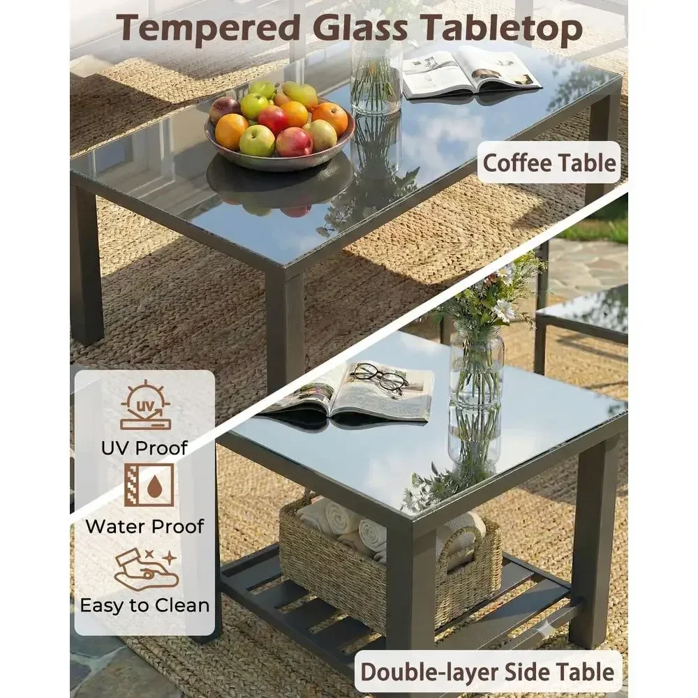 6-teiliges Gartenmöbel-Set mit – Outdoor Furniture Grey Bewertung und Preis