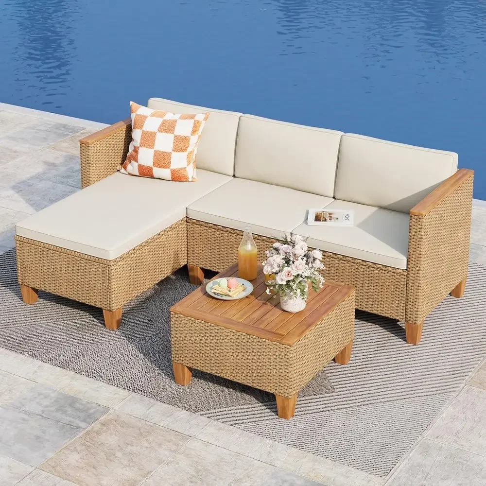 3-teiliges Outdoor-Gartenmöbel – Outdoor Furniture L Shape Bewertung und Preis