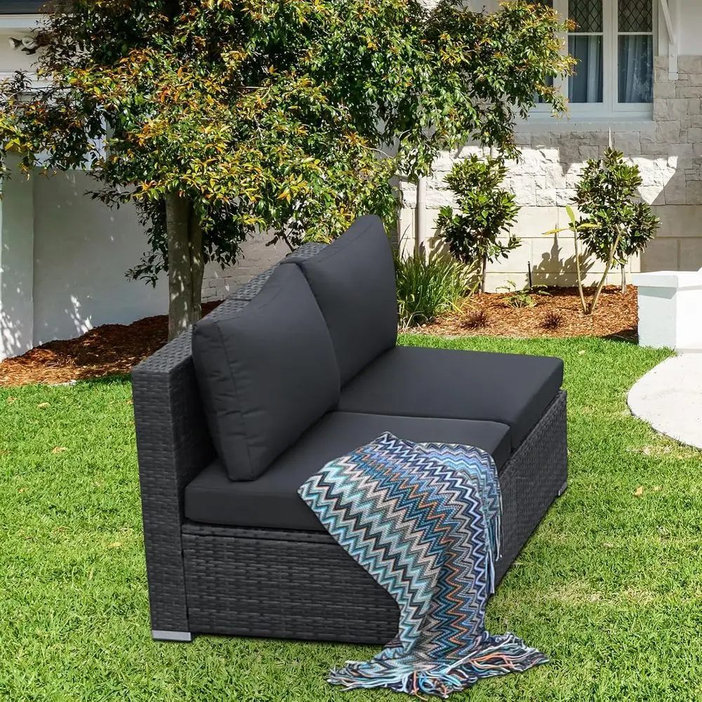 2-teiliges Rattan-Gartenmöbel- – Outdoor Furniture Grey Bewertung und Preis