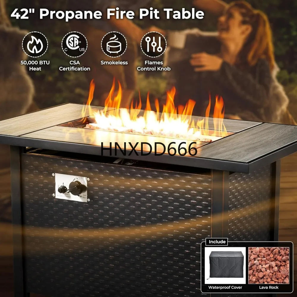 8-teiliges Gartenmöbel-Set mit – Outdoor Furniture Fire Pit Bewertung und Preis