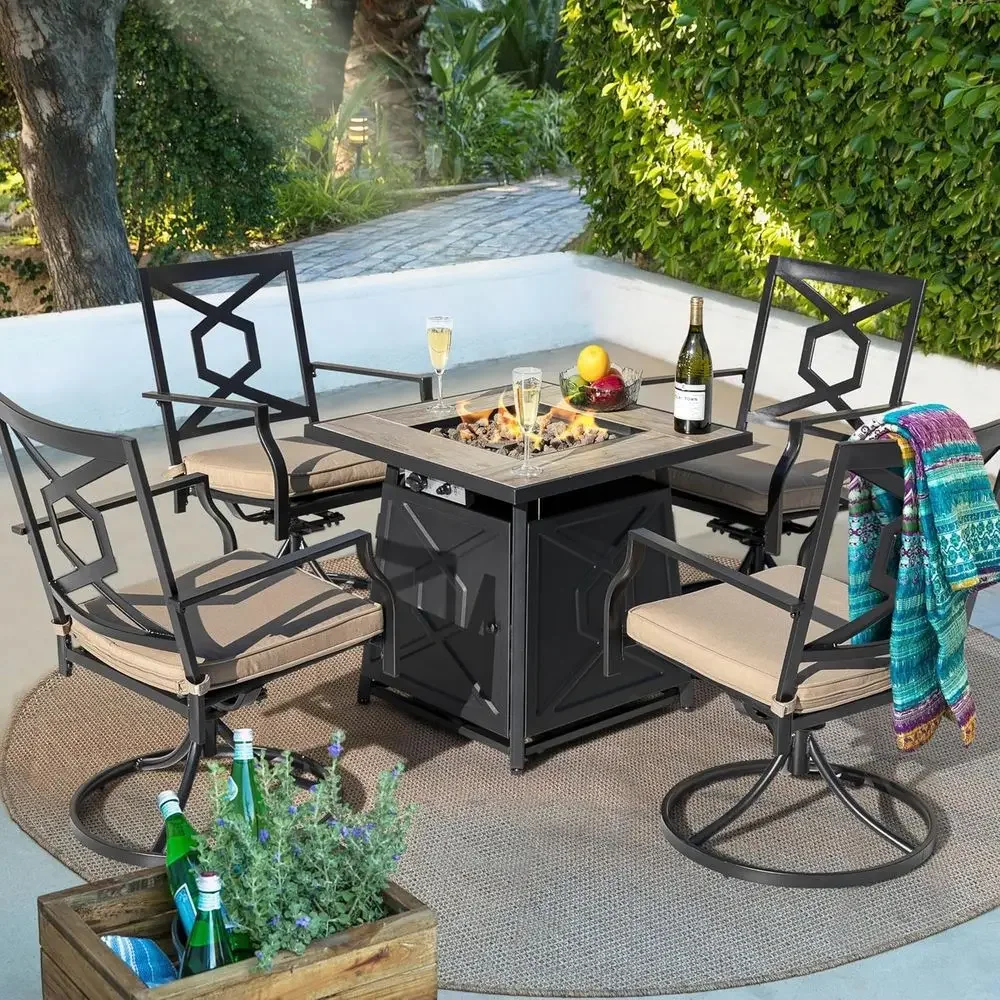 5-teiliges Gartenmöbel-Set mit – Outdoor Furniture Fire Pit Bewertung und Preis