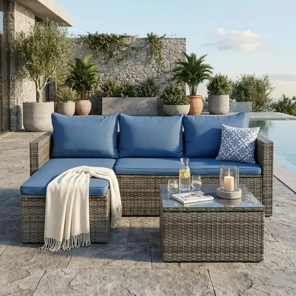 4-teiliges Outdoor-Rattan-Gart – Outdoor Furniture Fire Pit Bewertung und Preis